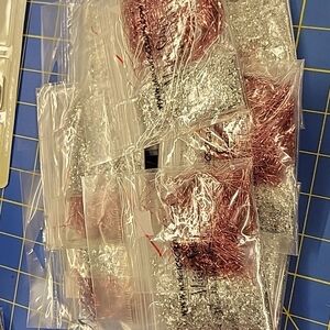 Magic Scraps Silver & Reddish Scrapbook Paper Crafts Set of 8 Packages (2 per)